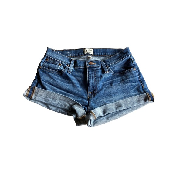 J. Crew Pants - J. Crew Cuffed Trademark Denim Low Rise‎ Casual Short Womens Blue Size 26